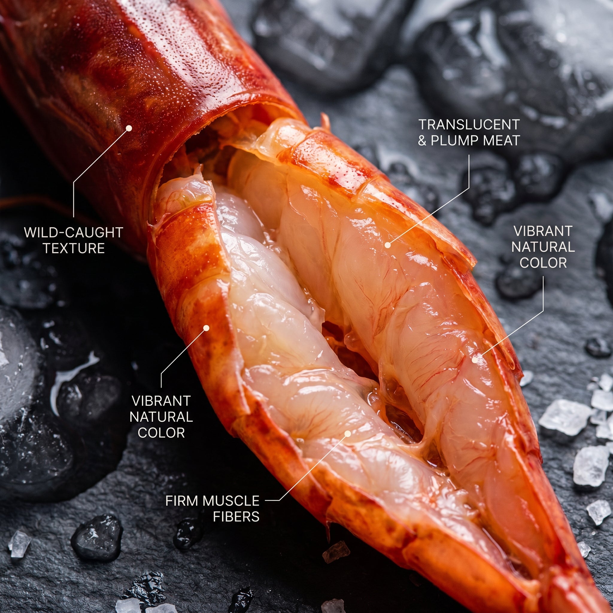 Premium Wild-Caught Scarlet Prawns - Deep-Sea Carabineros | Stunning Natural Red, Flash-Frozen & Sashimi Grade