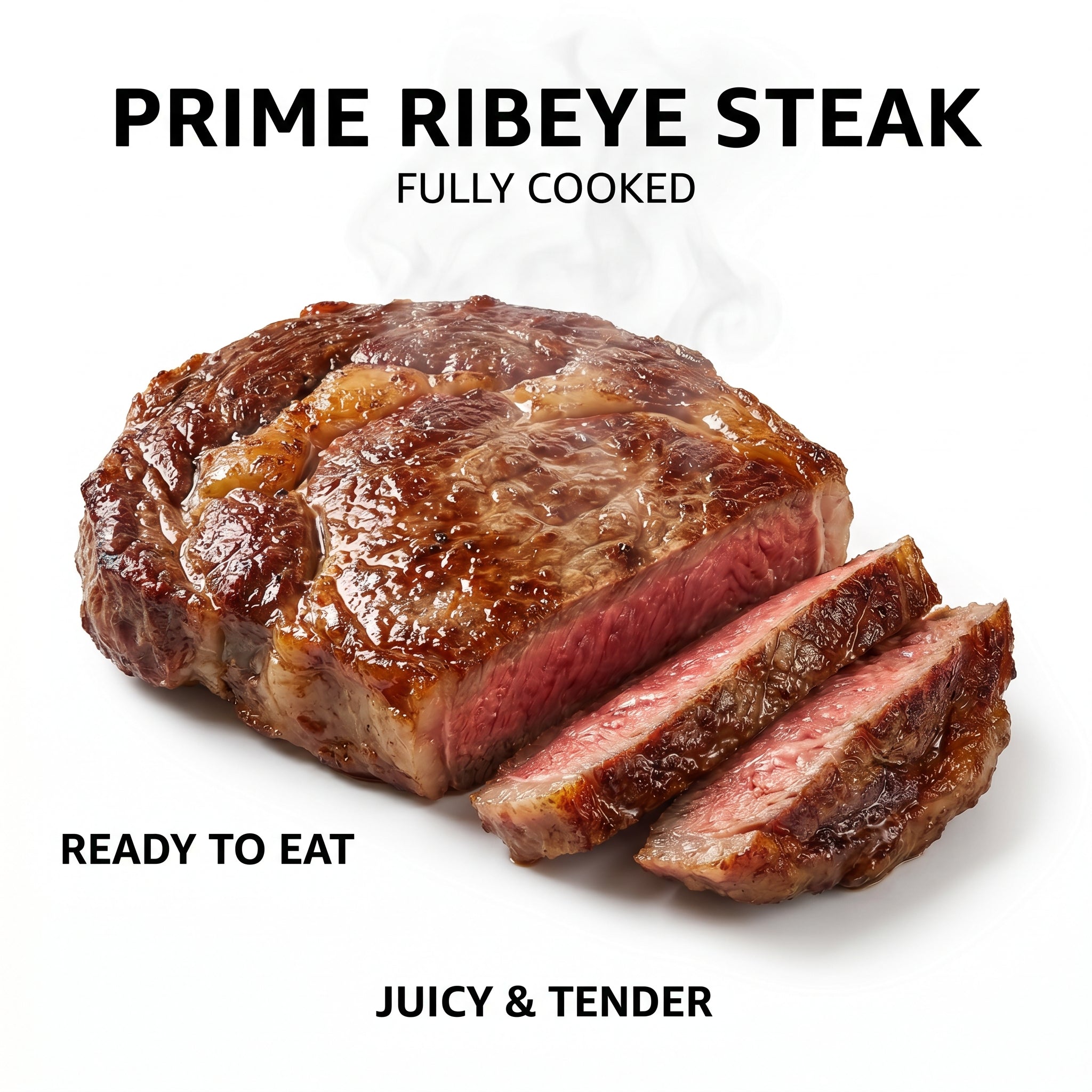 Grass-Fed Pre-Cooked Sirloin Steak - High-Protein Meal Prep | Tender, Fully Cooked & Vacuum-Sealed for Freshness