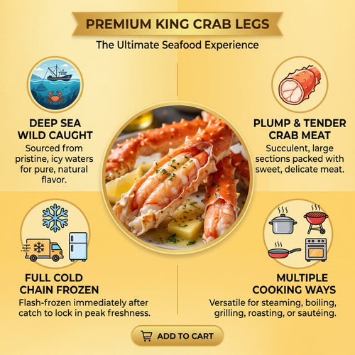 Giant Alaskan Style King Crab Legs - 3lb Premium Gift Box | Wild-Caught & Flash-Frozen for 5-Star Buttery Flavor